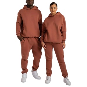 Nouvel arrivage Ensemble survêtement unisexe surdimensionné Pull à capuche uni personnalisé avec pantalon de survêtement respirant - Product Image 1