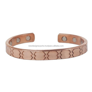 กำไลทองแดงแม่เหล็ก ลายเรขาคณิต - Product Image 5