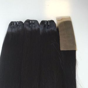 100% vietnamien os droite trame cheveux faisceaux couleur naturelle 1B gros cheveux humains chinois - Product Image 2