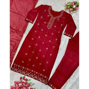 Hermosa ropa de fiesta para mujer Top Bottom Dupatta Set - Product Image 6