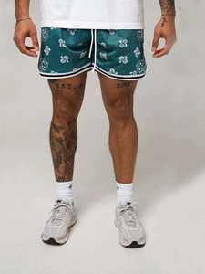 กางเกงบาสเก็ตบอลชายผ้าตาข่ายพิมพ์ลาย DTG  โลโก้สั่งทำได้ โพลีเอสเตอร์ 100% ยืดหยุ่น ใส่สบายสำหรับฤดูร้อน ลายพื้นเรียบ - Product Image 6