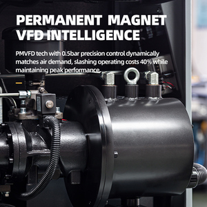 Máy nén khí trục xoắn công nghiệp di động 220V 7.5KW/<span class=keywords><strong>10HP</strong></span> PMVF tiết kiệm năng lượng, hoạt động êm ái, kèm máy sấy & bình chứa 50L dùng cho sửa chữa ô tô - Product Image 3