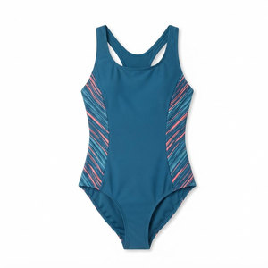 Traje de Baño Deportivo de Una Pieza para Mujer, Ropa de Baño Deportiva con Estampado Personalizado, Tejido Elástico de Secado Rápido para Piscina, Playa y Entrenamiento - Product Image 1
