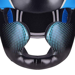 Équipement de boxe bleu et argenté entièrement personnalisé, meilleur fournisseur de vêtements de protection, protège-têtes de boxe pour jeunes, best-seller OEM - Product Image 3