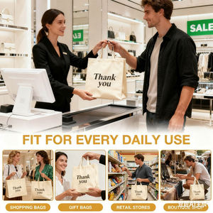 Bolsa de Lona Resistente y Ecológica con Asas Largas, Logotipo Personalizado, Venta al Por Mayor de Fábrica - Product Image 6