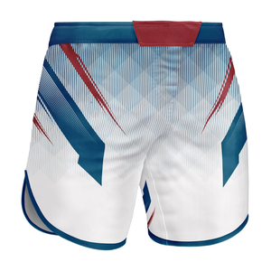 Shorts de MMA personnalisés OEM imprimés par sublimation, extensibles dans 4 directions, fabriqués avec 94 % de polyester et 6 % d'élasthanne, shorts de boxe personnalisés - Product Image 1