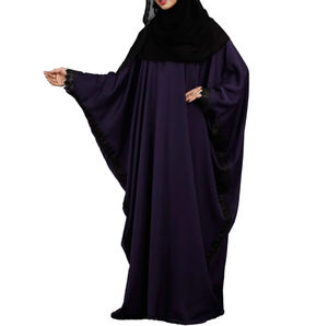 Abayas Islámicas Modestas al por Mayor, Vestido Largo de Talla Grande, Ropa Musulmana Informal para Mujer, Abayas Elegantes de Chifón 100% Algodón - Product Image 3