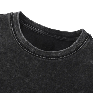 Camiseta de Manga Corta para Mujer, Personalizada, 100% Algodón, 230GSM, Transpirable, Estilo Vintage, con Logotipo, Suave, Informal, Color Sólido, Lavado Ácido - Product Image 3