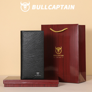 BULLCAPTAIN <b>Mens</b> Genuine <b>Leather</b> Long <b>Wallet</b> Luxury RFID Blocking Business Clutch <b>Wallet</b> <b>Card</b> Holder Gift Box for <b>Men</b> - Product Image 6