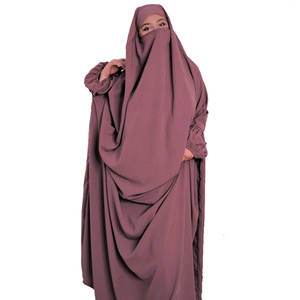 Hooded Solid Color Cotton Anti-Wrinkle Breathable Abaya Long Sleeve Floor Length Loose Fit Modest Dress Women Middle East Style - Product Image 3