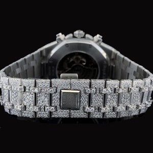 Reloj de Diamantes Moissanite de Lujo de Alta Gama, Personalizado, de Acero Inoxidable, Estilo Hip Hop, para Hombre y Mujer - Product Image 4