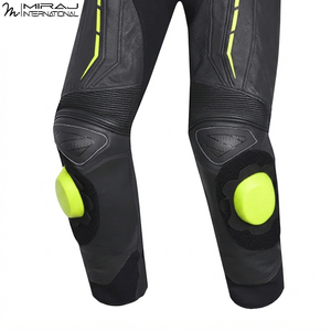 Custom Durable Lightweight Cowhide Biking Racing Black Green Color Genuine Leather High Speed Race Motorcycle Leather Suit - Product Image 3