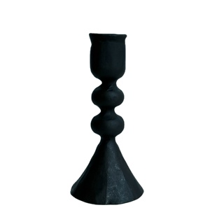 Bougeoir noir à base ronde avec un design élégant, nouveauté, support d'éclairage pour événements, décoratif pour mariage et fête à bas prix - Product Image 1