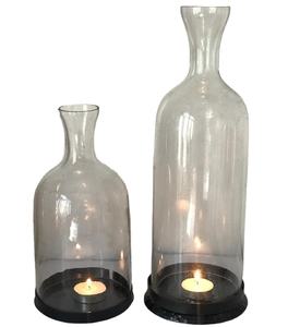 Bougeoir en verre et métal de haute qualité, 1 pièce, support léger, décoration de maison et de fête, nouvel Design - Product Image 1