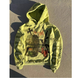 Sudadera con Capucha Personalizada de Alta Calidad con Patrón Sólido y Estampado DTG y Serigrafía, Tela de Felpa 100% Algodón, Precio al por Mayor, Sudadera para Hombre - Product Image 1