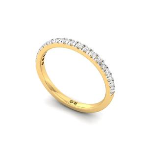 Radiance Royale Luxury Cut Lab Grown Diamond Half <b>Eternity</b> <b>Ring</b> 925 Sterling <b>Silver</b> Gold Plated Finish for Women Wedding - Product Image 2