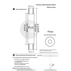 Brazo de ducha de techo de alta resistencia, el más vendido en stock, con MOQ bajo - Product Image 6