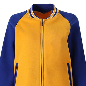เสื้อแจ็คเก็ต SGRho Royal & Gold Fleece Varsity - แขนเสื้อทำจากผ้าขนสัตว์สั่งทำพิเศษ สีน้ำเงินและสีทอง - เสื้อแจ็คเก็ต Letterman Bomber สไตล์กรีกสำหรับผู้ชาย - Product Image 6