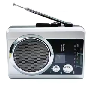 Factory Custom Retro <b>Portable</b> AM FM <b>Radio</b> Cassette Player Mini Tape Recorder Transparent for Study Work Outdoor Home - Product Image 1