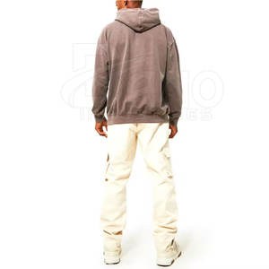 Sudaderas Casuales Estilo Streetwear con Lavado Ácido, 100% Algodón, Forro Polar Ecológico, Secado Rápido, Transpirables, con Bolsillos, Logotipo Personalizado, Suaves y Cálidas - Product Image 3