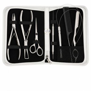 HUMAN HAIR <b>EXTENSIONS</b> TOOL KIT PLIERS <b>MICRO</b> RINGS PIN LOOP NEEDLE TUBE WIRE - Product Image 2