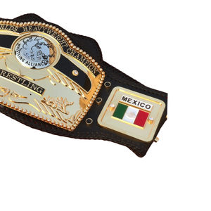 Nuevo Cinturón de Campeonato Mundial de Peso Pesado de Calidad Superior con Banderas de EE. UU., México y Reino Unido, Personalizable, Edición de Coleccionista - Product Image 3