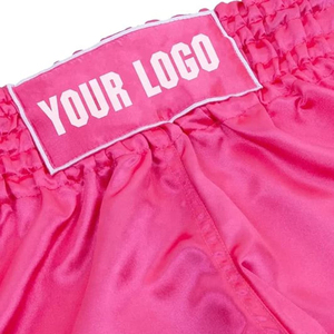 Shorts de Muay Thai personnalisés avec logo et taille, légers, durables, séchage rapide, pour entraînement MMA, boxe, kickboxing, performance. - Product Image 4