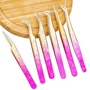 1 Pince à Épiler pour Sourcils et Cils, Anti-Statique, en Acier Inoxydable, pour Artistes Maquilleurs, Outil d'Extension de Cils, Motif Fleur de Glace - Product Image 5