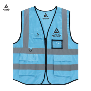 Gilet de sécurité réfléchissant personnalisé AIFRAN, tissu en maille haute visibilité, respirant, vêtements de travail, logo personnalisé, vente en gros - Product Image 1