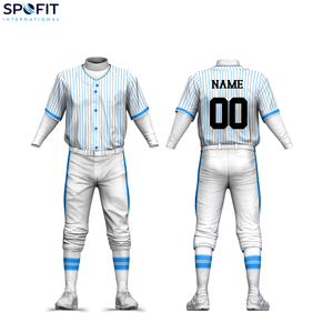 Uniforme de Béisbol Personalizado, Pantalones y Camiseta Transpirables con Estampado por Transferencia de Calor, Cintura Elástica, Cuello en V, Ligero, de Secado Rápido, para Equipos - Product Image 1