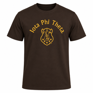 IOTA CC เสื้อยืดสีน้ำตาลกรีก เสื้อยืดคอกลมแขนสั้นผู้ชาย เสื้อยืดกราฟิก ฟราทรานิตี้ บราเธอร์ฮู้ด ชุดลำลองสำหรับใส่ในมหาวิทยาลัย สวมใส่สบาย สไตล์กรีก - Product Image 3