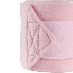 Vendas de terciopelo rosa para patas de caballo, ideales para entrenamiento, viajes y uso en establos. - Product Image 6