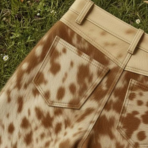 Pantalones Cortos de Cuero de Vaca con Pelo para Hombre, Estilo Vaquero Occidental, Moda Premium, Streetwear, los Más Vendidos - Product Image 6