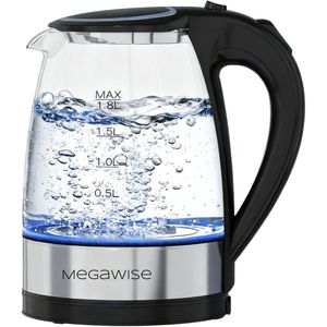 1.8L Borosilicate Glass Electric <b>Kettle</b> LED Light Auto Shut-Off Boil Dry Protection Fast Cordless <b>Kettle</b> <b>Tea</b> Maker - Product Image 1