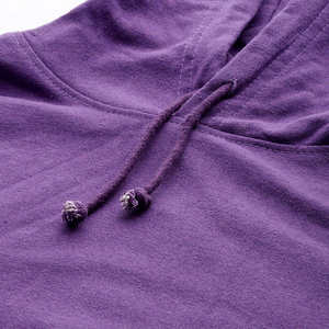 Sweat-shirt à capuche court violet pour femme, décontracté, à manches longues, avec cordon de serrage - Product Image 5