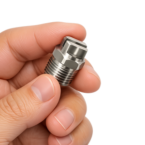 Buse en acier inoxydable 1/8 1/4 à jet éventail plat pour équipement de nettoyage - Product Image 1
