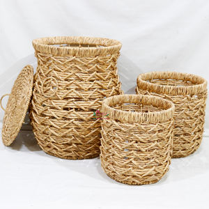 Artex Dong Thap fábrica multifunción flexible jacinto de agua cestas hechas a mano para almacenamiento de despensa - Product Image 3