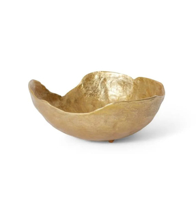 Handcrafted <b>Aluminum</b> <b>Table</b> Bowl Featuring Sculptural Curves for Elegant Food Presentation - Product Image 1