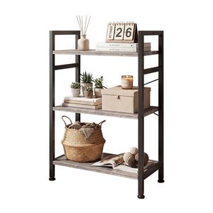 3-Tier <b>Industrial</b> <b>Bookcase</b> with Steel Frame and MDF Shelves for Home Office Books CDs Movies - Product Image 1