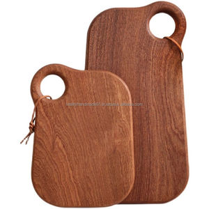 Ensemble de planches à découper en bambou massif avec support Grandes planches à découper de cuisine Ensemble de planches à découper en bois de couleur naturelle - Product Image 1