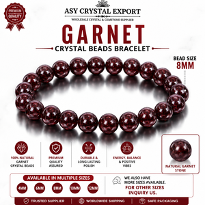 Bulk 8mm Red Natural Garnet Gemstone Beaded Crystal <b>Bracelet</b> Stretch <b>Healing</b> Stone Jewelry Gift Reiki Inspired - Product Image 3