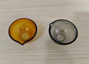 Diya en cristal ambré et verre gris pour la décoration de Diwali et de Noël, style moderne fait main, cadeau promotionnel original - Product Image 2