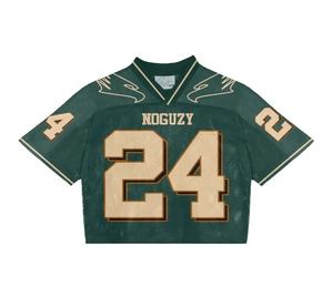 2025 nouveau américain rétro rue maille Rugby maillot à manches courtes Streetwear unisexe Football américain maillot haut de sport - Product Image 1