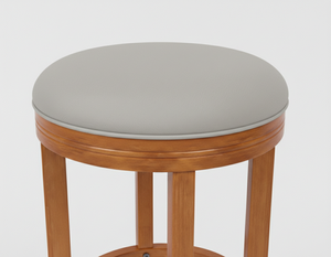 Mesa de Centro Moderna Redonda de Madera de Caucho con Base Redonda para Muebles de Sala de Estar - Product Image 6