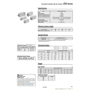 Pièces pneumatiques de CDU20-50A-M9BL de cylindre de montage libre de SMC Pneumatics - Product Image 1
