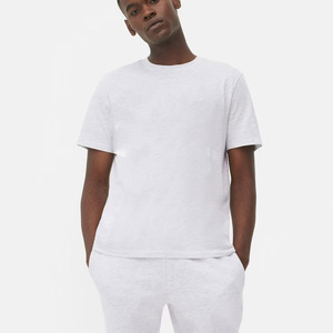 Conjunto de Verano para Hombre, Camiseta y Pantalones Cortos de Algodón Blanco, Tejido de Punto, Casual, Transpirable, Dos Piezas - Product Image 3