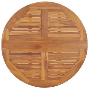 Tavolo da pranzo con Patio pieghevole in legno di Teak massiccio Ø35.4 "x29.5" mobili da pranzo - Product Image 4