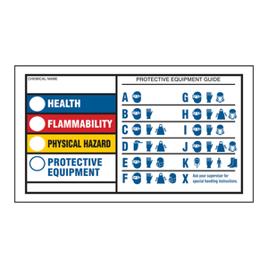 Étiquettes de sécurité Brady NFPA durables, gaufrées, adhésives, pour les signes de risque chimique en laboratoire - Product Image 1