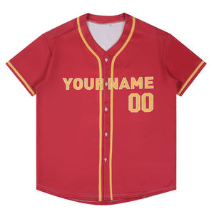 Wholesale Custom Mesh Baseball Jersey Blank Quick Dry Oversized Hip Hop Digital Printed Sports Uniform Men Shirt - Product Image 2