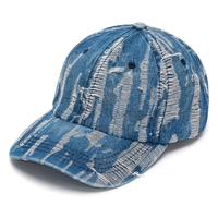 Casquette de baseball en jean délavé style vintage – Tendance, décontractée, anti-UV, 100 % polyester, réglable, unisexe, pour l'Europe